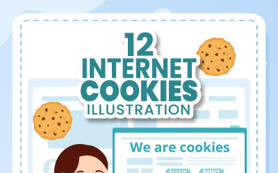 12 Ilustração de Tecnologia de Cookies da Internet