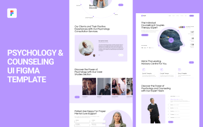 Psychologie en counseling UI Figma-sjabloon