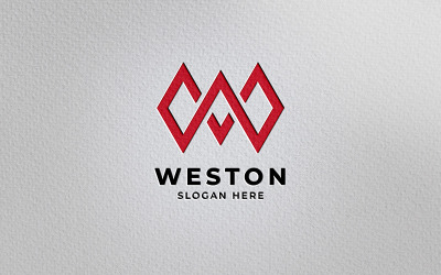 Buchstabe W-Monogramm-Logo-Design