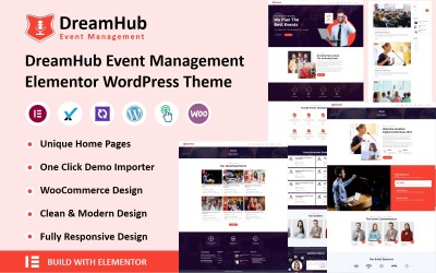 DreamHub – Rendezvénykezelő elem, WordPress téma