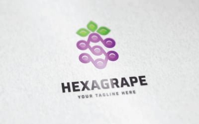 Hexagon Grape Logo or Grape Logo
