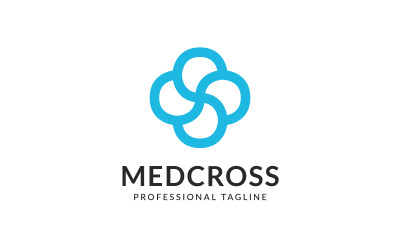 Medcross 矢量标志设计模板