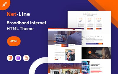 Netline: plantilla de sitio web adaptable a Internet de banda ancha