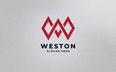 Písmeno W Monogram Logo Design
