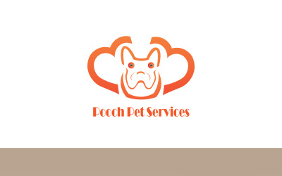 Professionell Pooch Pet-logotyp