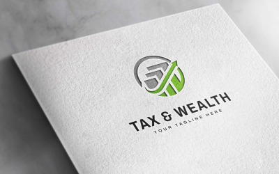 Skatte- och förmögenhetslogotyp eller finanslogotyp