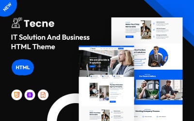 Tecne – ІТ-рішення та шаблон бізнес-сайту