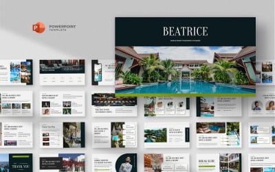 Beatrice - Powerpoint-mall för Hotel &amp;amp; Resort