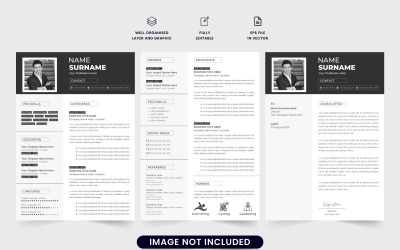 Corporate Resume and Cover Letter Vector