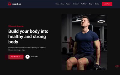 DreamHub Personal Trainer und Fitness GYM HTML5-Vorlage