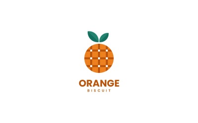 Einfaches Logo des orangefarbenen Kekses