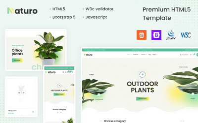 Naturo – HTML5-шаблон для рослин і відпочинку на природі