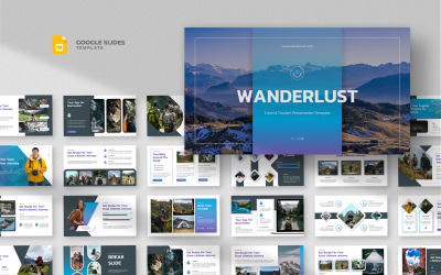 Wanderlust – Adventure Travel Google Slides sablon