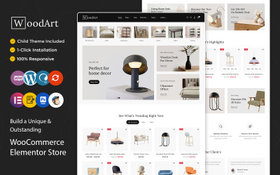 WoodArt - Tema di mobili Elementor WooCommerce multiuso