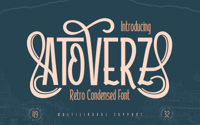 Atoverz - Carattere condensato retrò