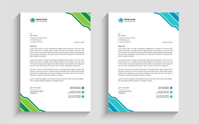 Corporate and Creative Letterhead Template Design