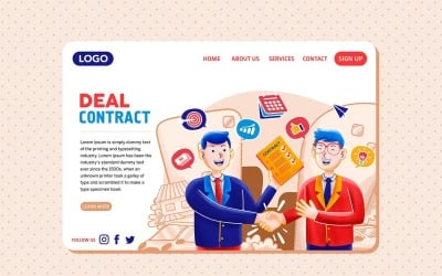 Deal Contract — Landing Page Illustration