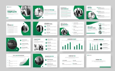 Design de modelo de slides de apresentação de negócios design de modelo de layout de negócios minimalista