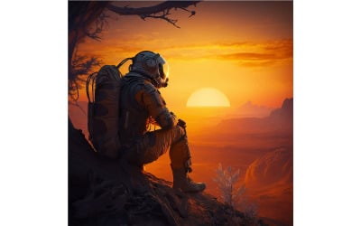 Ealdberht Astronout Illustratie Vector