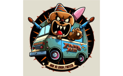 Logo, Von, Karikatur, Wie, Teddybär, Abbildung, Vector