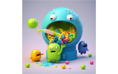 Миколаш Альбертус Pop It Slimes Illustration Vector