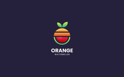 Orange Watermelon Gradient Logo