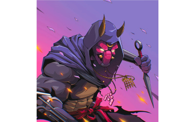 Vector de ilustración de Kassandros Ninjas
