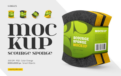 Geißel-Schwamm-Mockup-Set