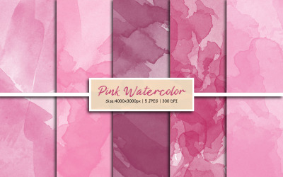 Pink watercolor digital paper and Paint splatter texture background.  Splashes Watercolor Background
