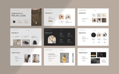 Services &amp;amp; Pricing Guide Template Layout