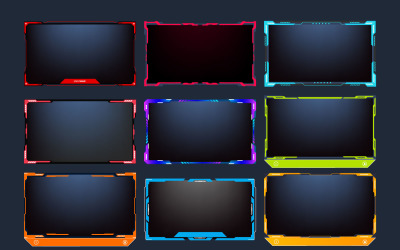 Uitzendscherm interface ingesteld vector