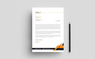 Zakelijk briefhoofd sjabloonontwerp