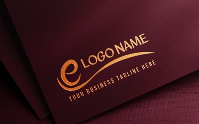 Design criativo de logotipo moderno com letras E onduladas - IDENTIDADE DA MARCA