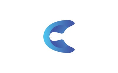 Logo de la lettre C, logo de chat C, modèle de logo de lettre moderne, lettre C