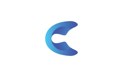 Logo della lettera C, logo della chat C, modello di logo della lettera moderna, lettera C