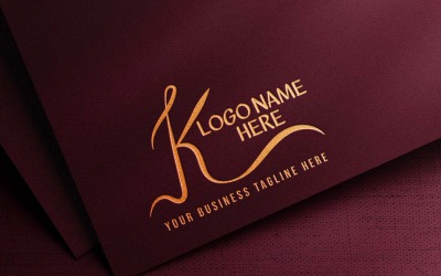 Nowoczesna falująca litera K Creative Logo Design - IDENTYFIKACJA MARKI