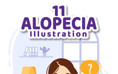 11 Alopesi Saç Dökülmesi İllüstrasyonu
