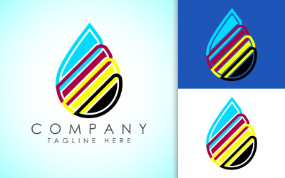 Dijital baskı logosu tasarım şablonu6