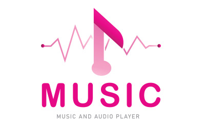 Kreatív zenei logó sablon - zenei logó