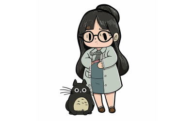 Miracle Lally Docteur Mignon Illustration Vecteur