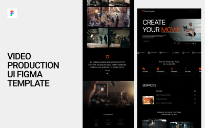 Modèle Figma d&amp;#39;interface utilisateur de production vidéo