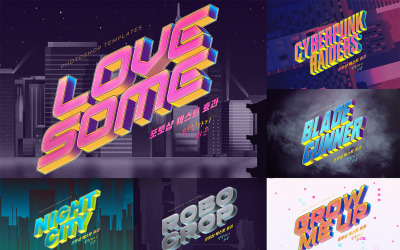 Retro Cyberpunk texteffekter