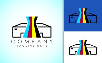 Шаблон дизайна логотипа цифровой печати9