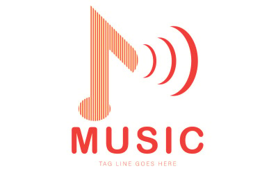 Šablona loga hudebního přehrávače - hudební logo