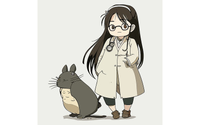 Vector lindo del ejemplo del doctor de Minnie Gwenevere
