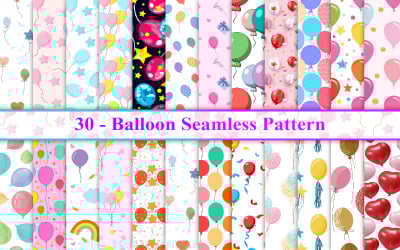 Balloon Seamless Pattern, Balloon Pattern, Balloon Background, Happy Birthday Seamless Pattern