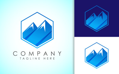Diseño del logotipo de la cumbre del pico de la montaña4