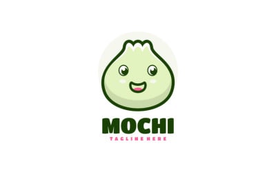 Logo de dessin animé de mascotte Mochi