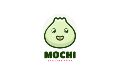 Mochi maskot tecknad logotyp