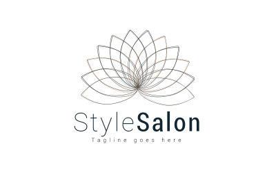 Salon line sanat yaratıcı ve benzersiz logo tasarımı